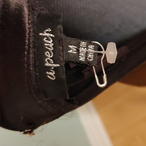 Black Satin and Rhinestones LBD Size Medium - Picture 10 of 13